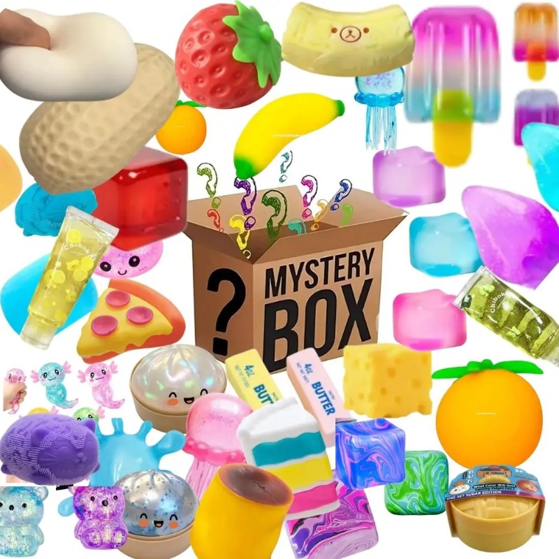 Mystery Box Blind Bag - Набор из 100+ игрушек-сюрпризов: Новинки, антистресс,