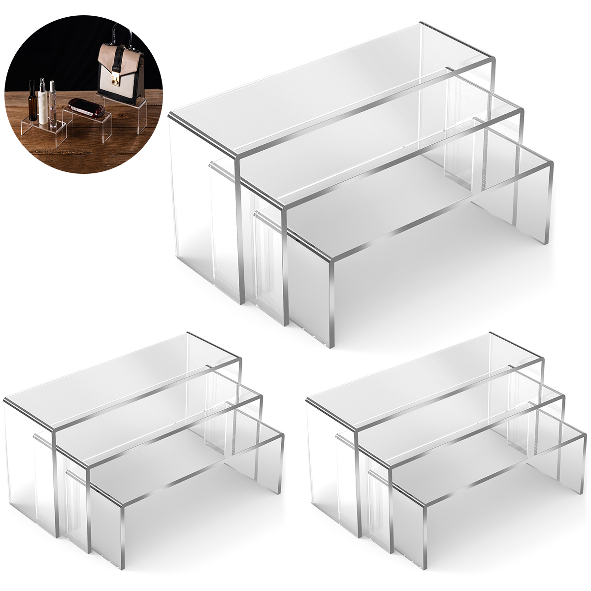 3/6/9 шт. акриловая подставка  – обзор и цена Display Risers Set